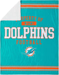 NFL Team Logo Sherpa Plush Throw Blanket 60 in x 50 in - Cozy Fan