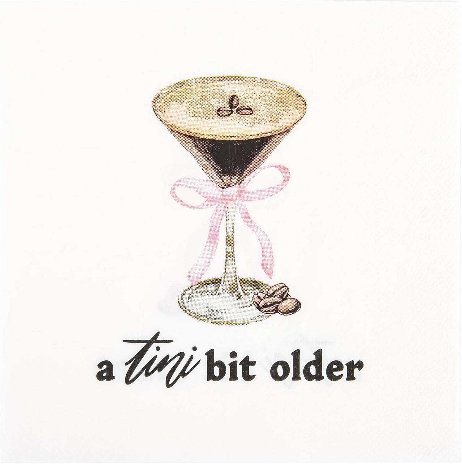 Martini Pink Bow Cocktail Napkins - Elyxio