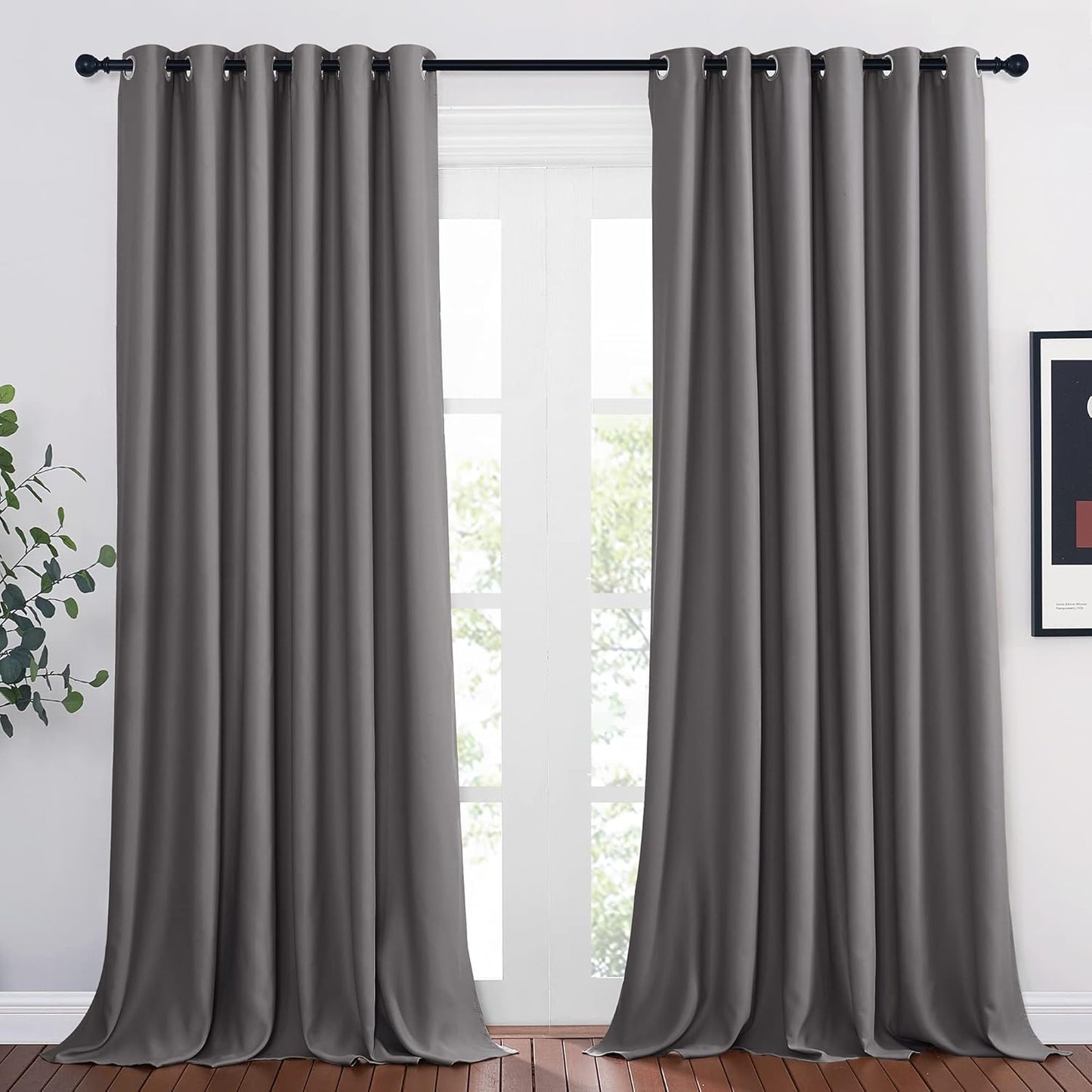 NICETOWN Blackout Curtains 95 Inch Length for Elegant Homes