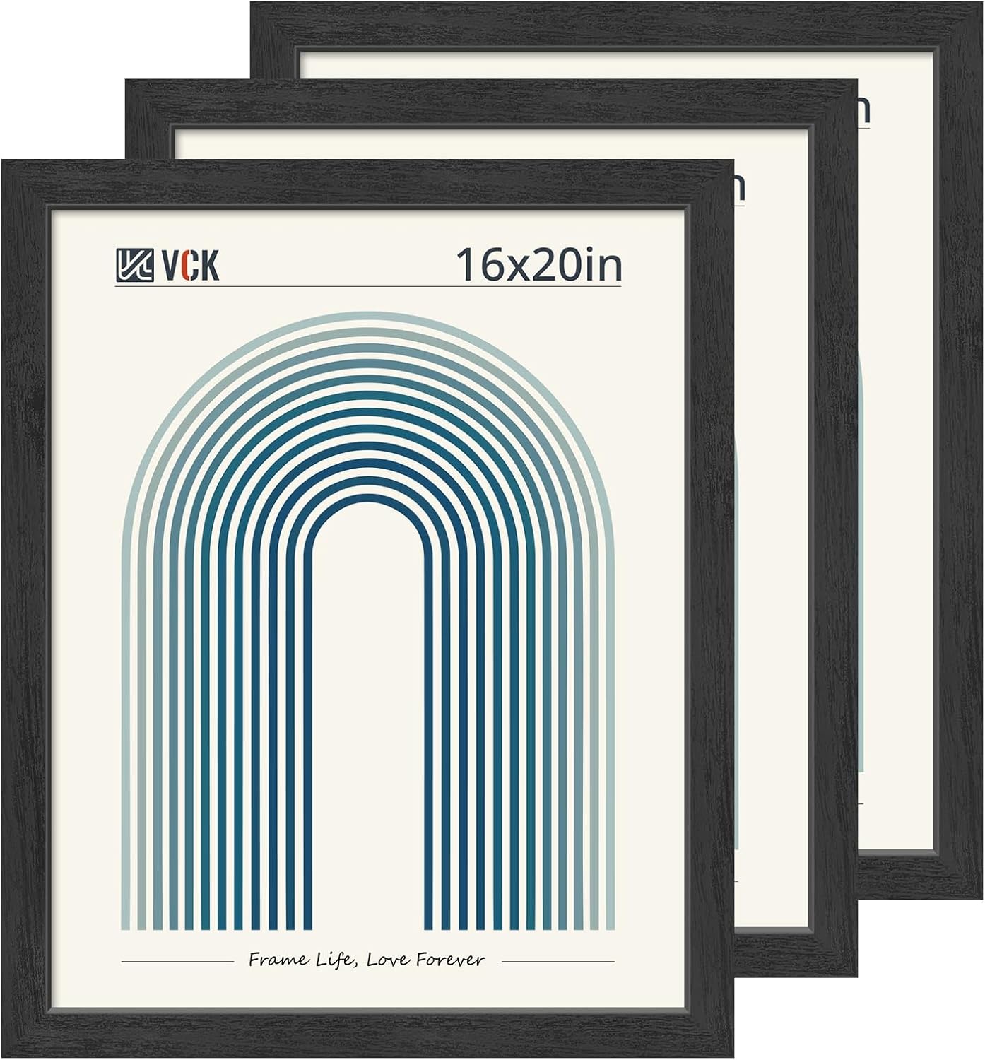 VCK 16x20 Picture Frames for Wall - Elegant Black Wood Design
