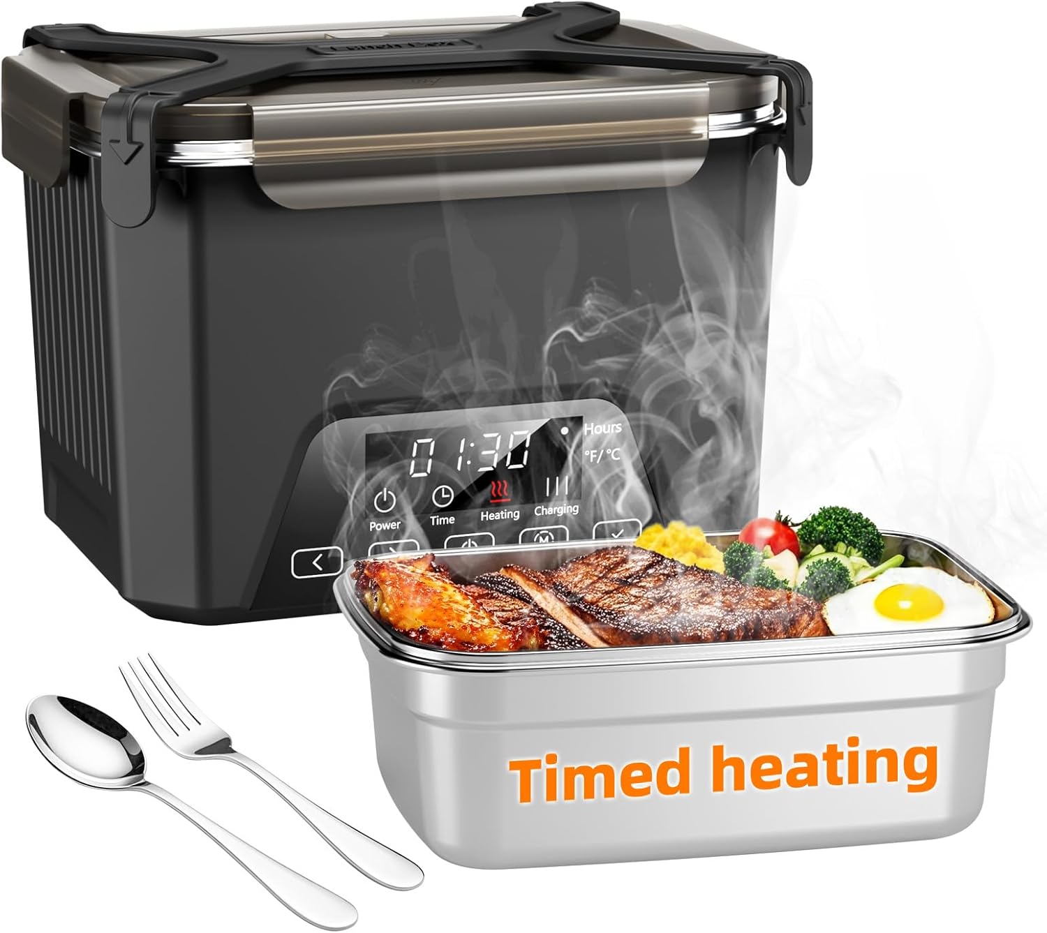 Cordless Electric Lunch Box for Adults with Automatic Heating