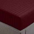 California King Fitted Sheet 100% Cotton 500TC Burgundy Luxury