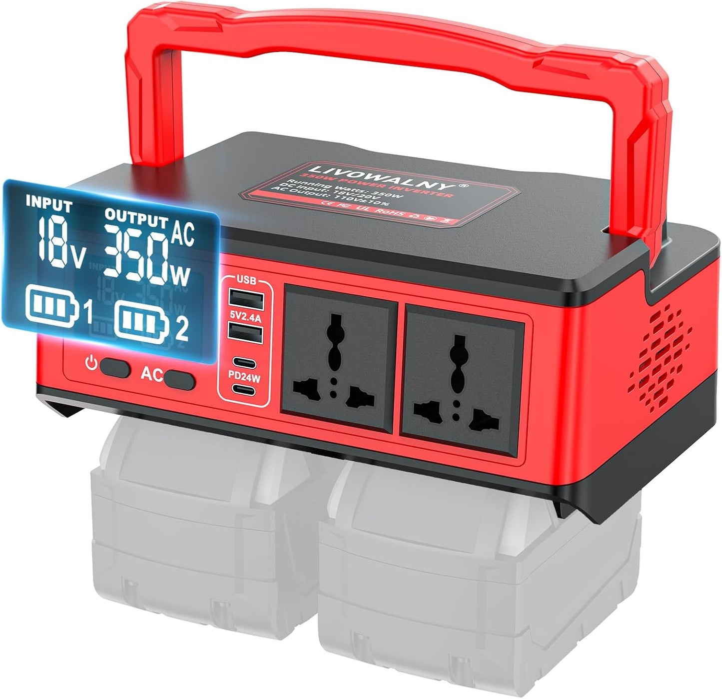 350W Power Station for Milwaukee: Portable Generator & Charger