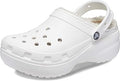 Crocs Womens Classic Lined Platform Clogs - Cozy Elevated Comfort