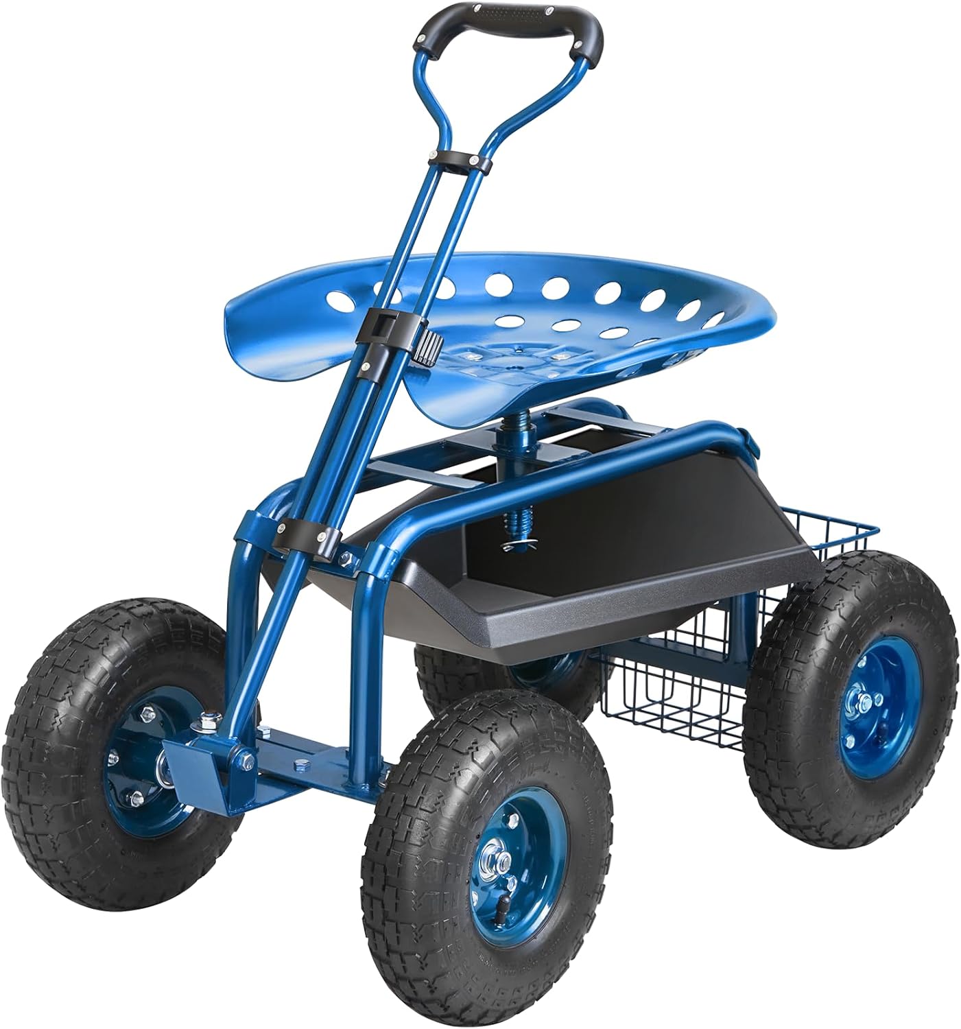 VEVOR Rolling Garden Work Seat with Wheels for Easy Gardening