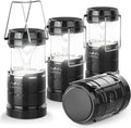 LETMY 4-Pack LED Camping Lanterns - 3 Color Modes, Dimmable, Water Resistant