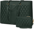 RAINSMORE Laptop Bag for Women 15.6 Inch - Quilted Waterproof Tote