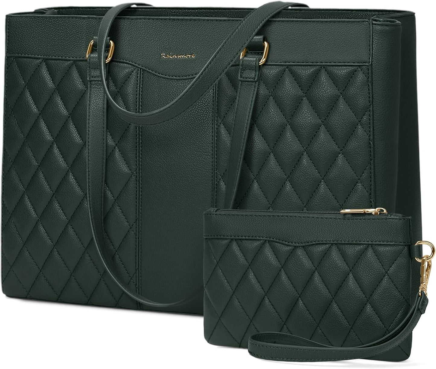 RAINSMORE Laptop Bag for Women: Stylish 15.6 Inch Tote