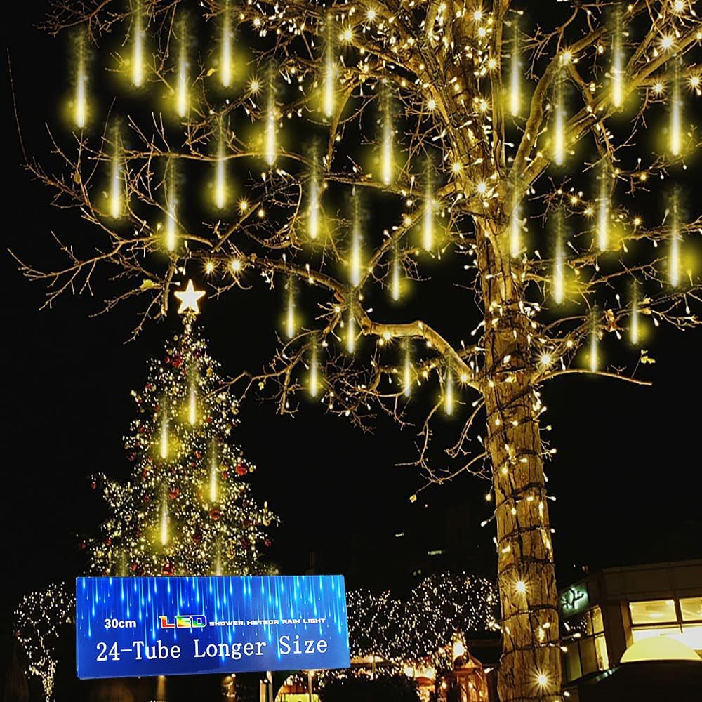 Kwaiffeo Warm White Christmas Lights Outdoor for Festive Decor
