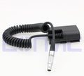 Eonvic LP E6 Dummy Battery to 2pin Coiled Cable for Canon DSLRs