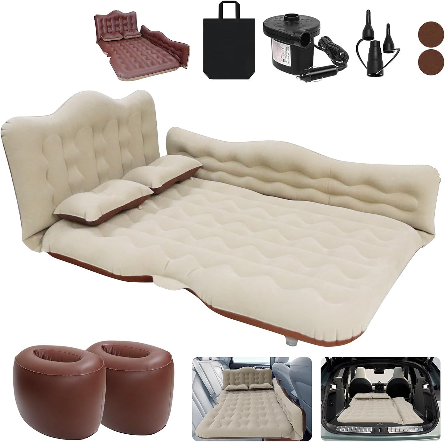 ISWEES Car Bed SUV Air Mattress for Comfortable Travel Sleep