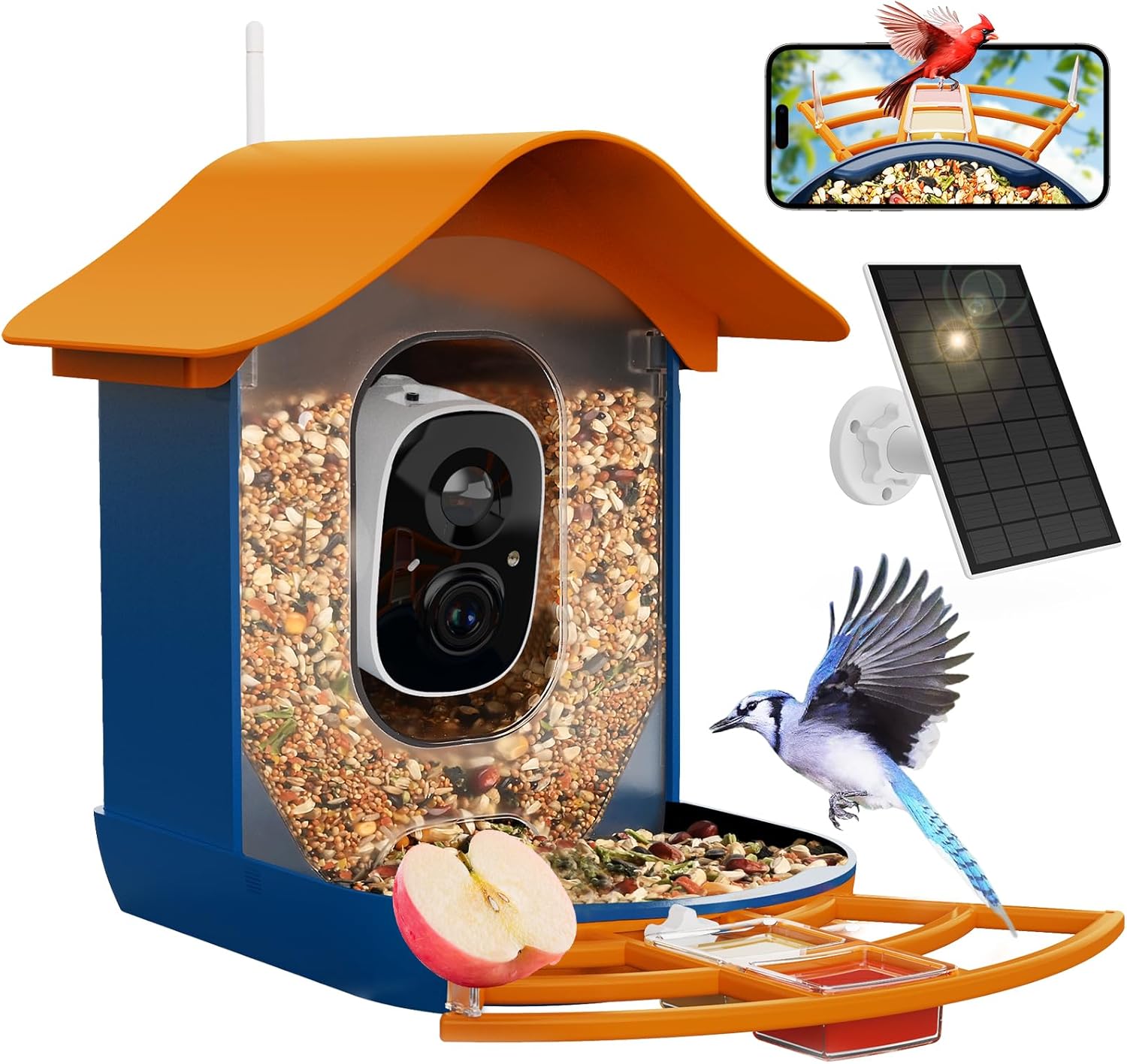 PeckCam Smart Bird Feeder: AI Identify, Solar Panel, 2K HD, 7 Add-on
