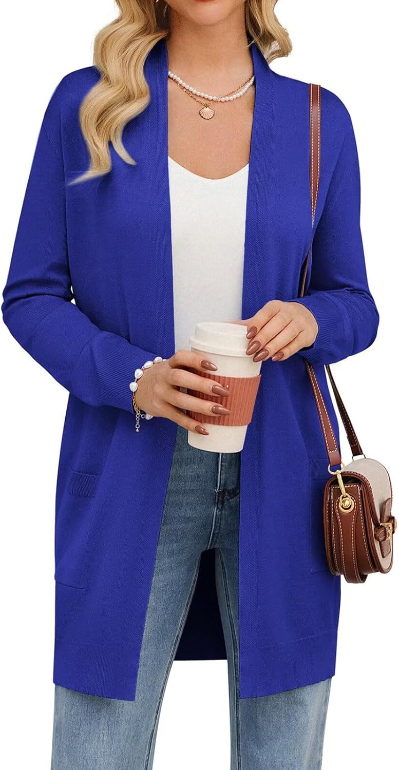 GRACE KARIN Women's Long Cardigan Sweater with Pockets