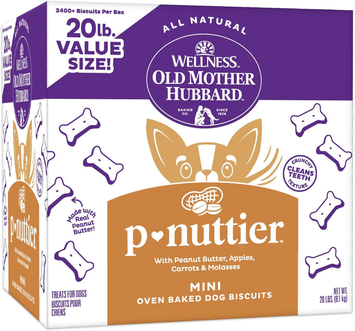 Old Mother Hubbard Wellness P-Nuttier Dog Biscuits for Training