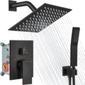Midanya Shower Faucet Set with 8 in Square Rain Head - Modern Oil