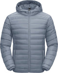Men's Nylon Lightweight Puffer Jacket Hooded Warm Winter Coat