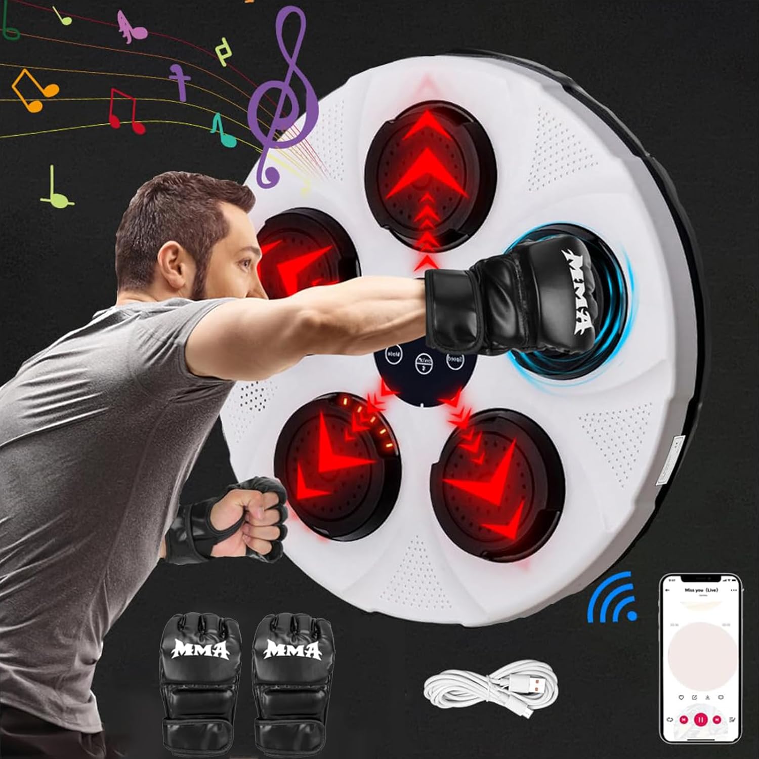 Smart Wall-Mounted Boxing Trainer for Home & Gym