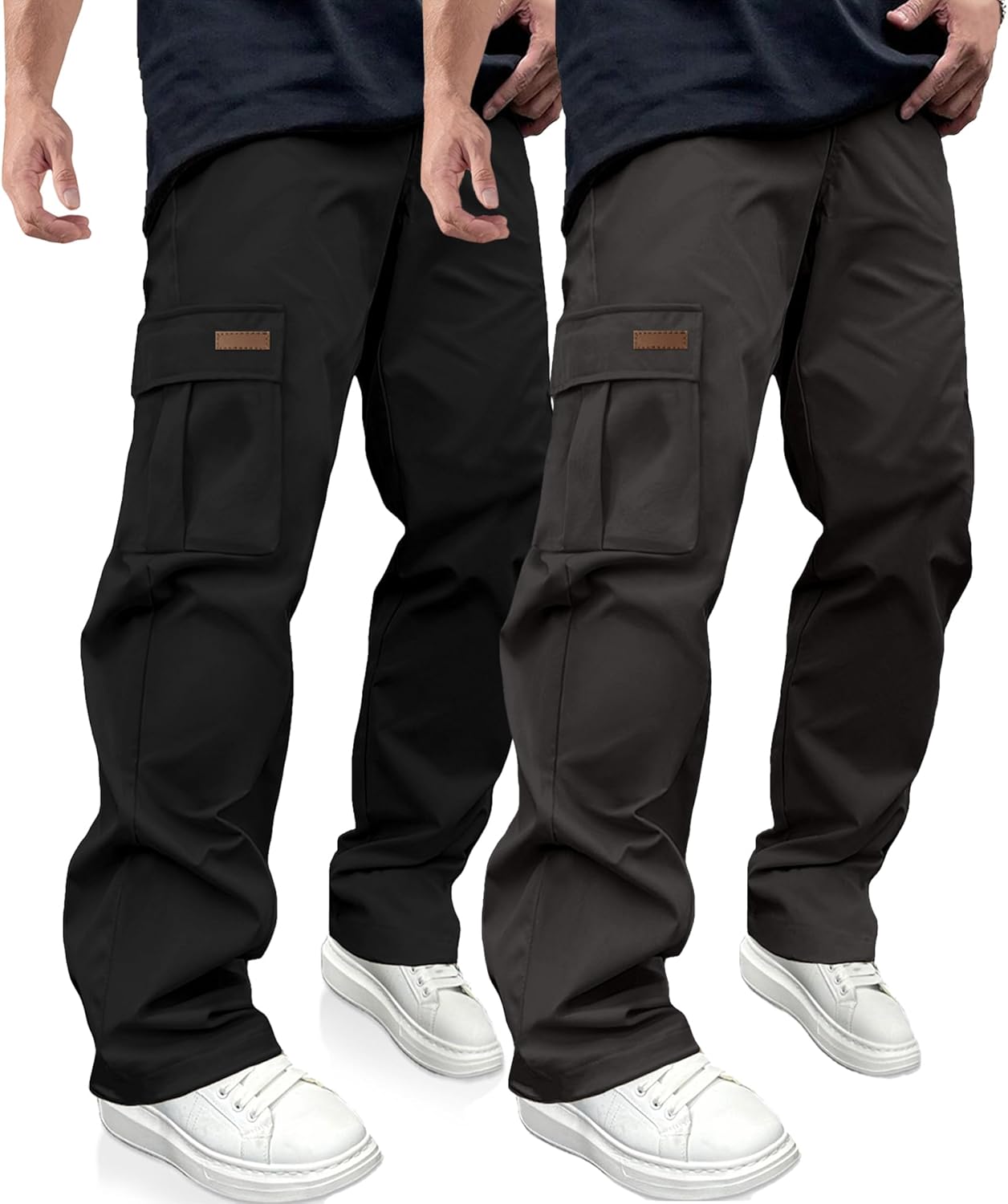 Men's Casual Cargo Pants for Hiking and Workout by PLEPAN