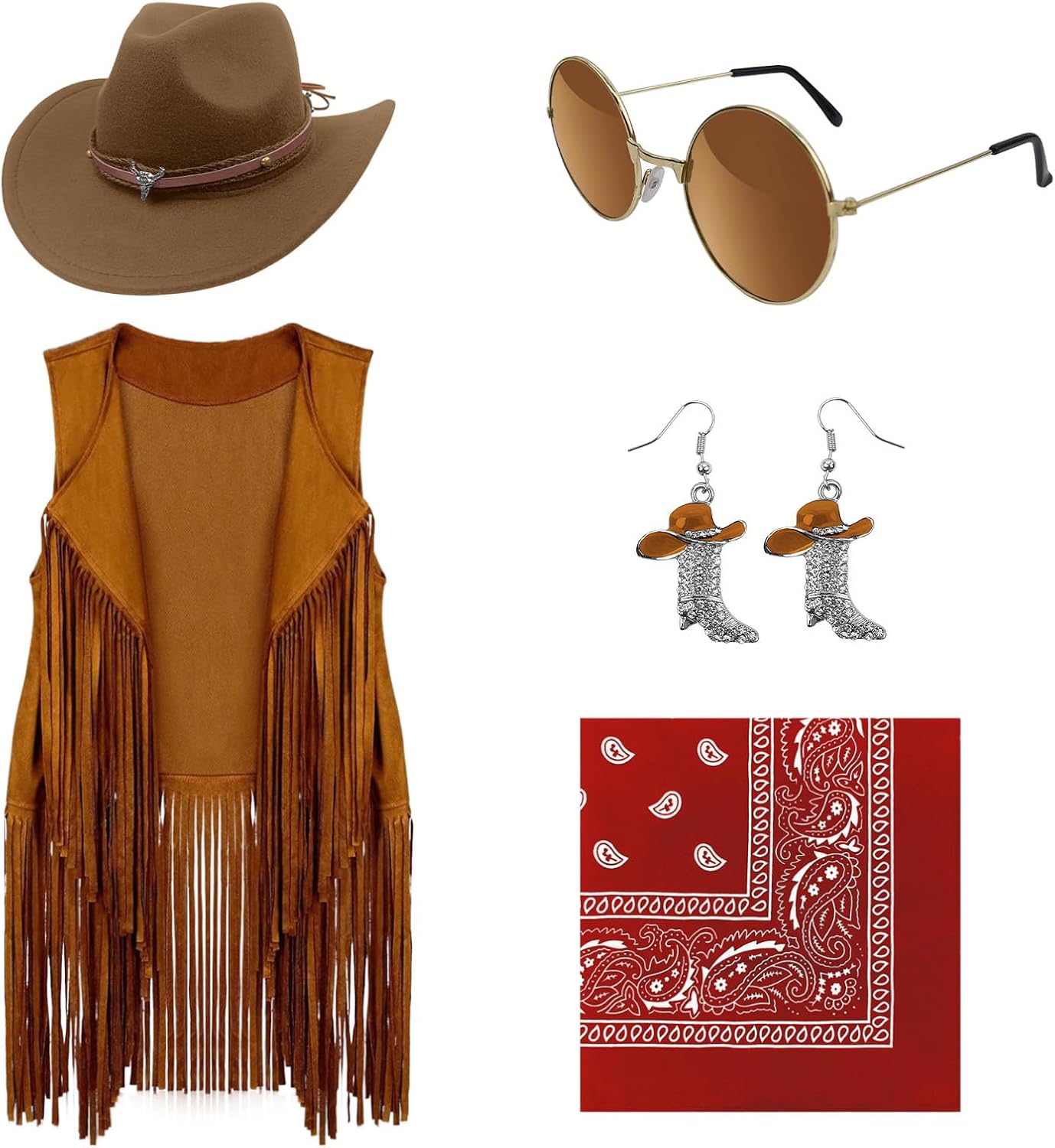 Cowgirl Outfits for Women - Western Costume Accessories Set