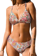 CUPSHE Bikini Set for Women Two Piece V Neck Low Rise - Crisscross