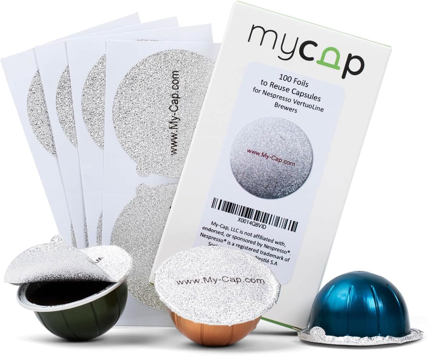 My-Cap Nespresso Vertuo Foil Seals - Reuse Capsules!