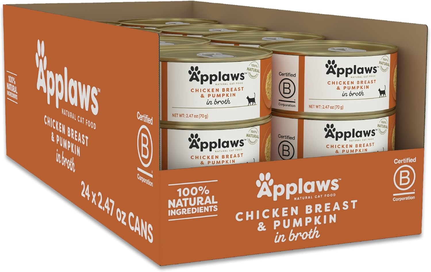 Applaws Natural Wet Cat Food with Chicken and Pumpkin Broth
