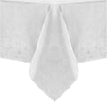 Caiden Elegance Damask Tablecloth 60ft x 84ft - Waterproof, Stain