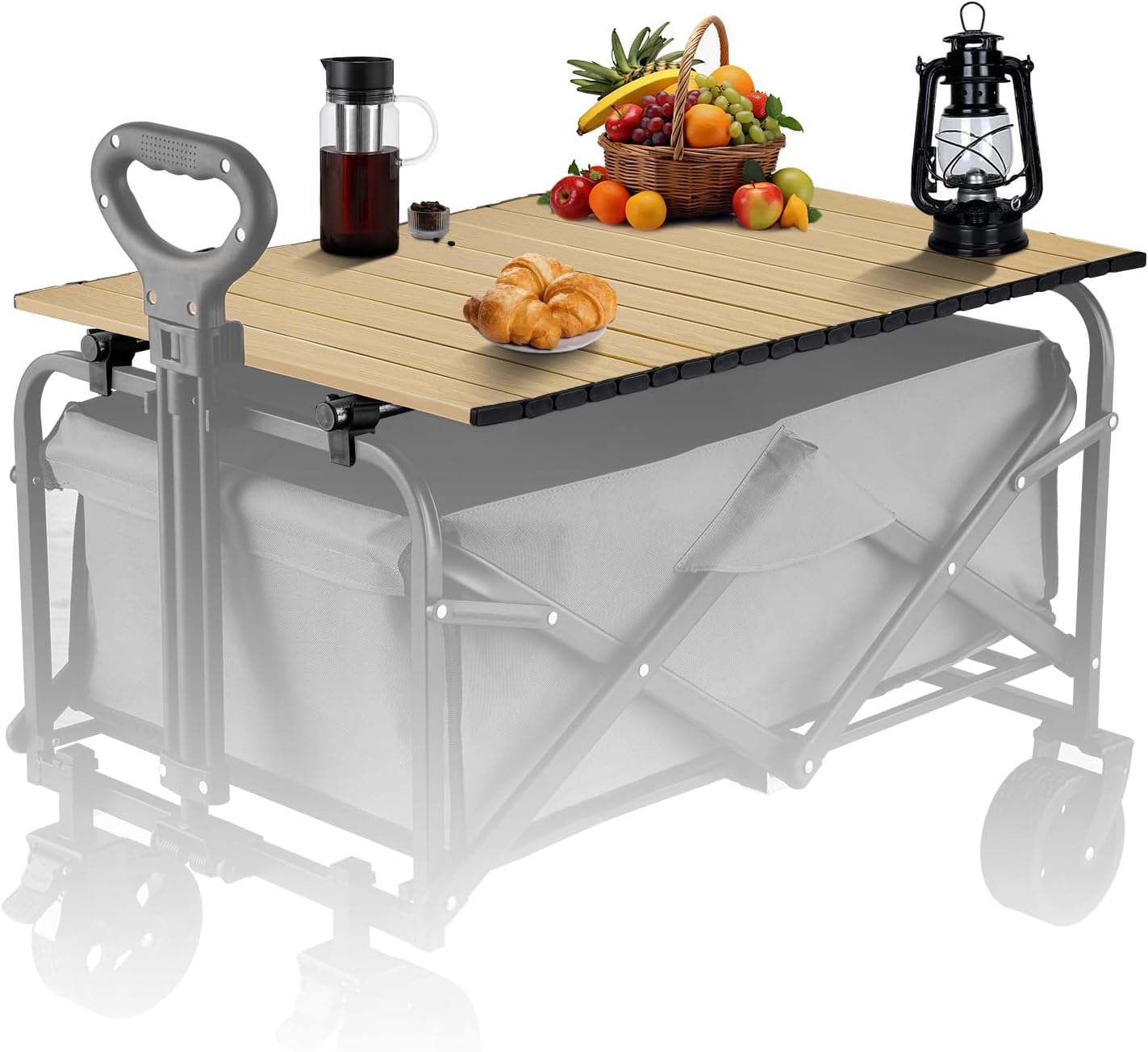 Heavy-Duty Foldable Metal Tabletop for Wagons Cart Camping