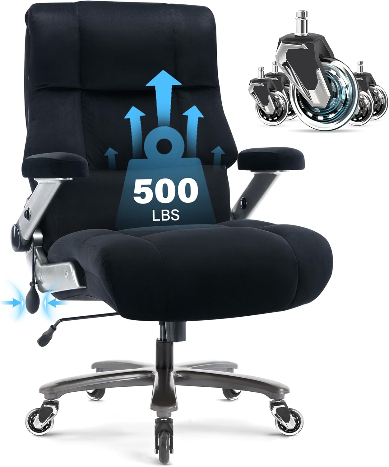 OPOWING Heavy-Duty Executive Chair: Adjustable Lumbar, 3D Arms