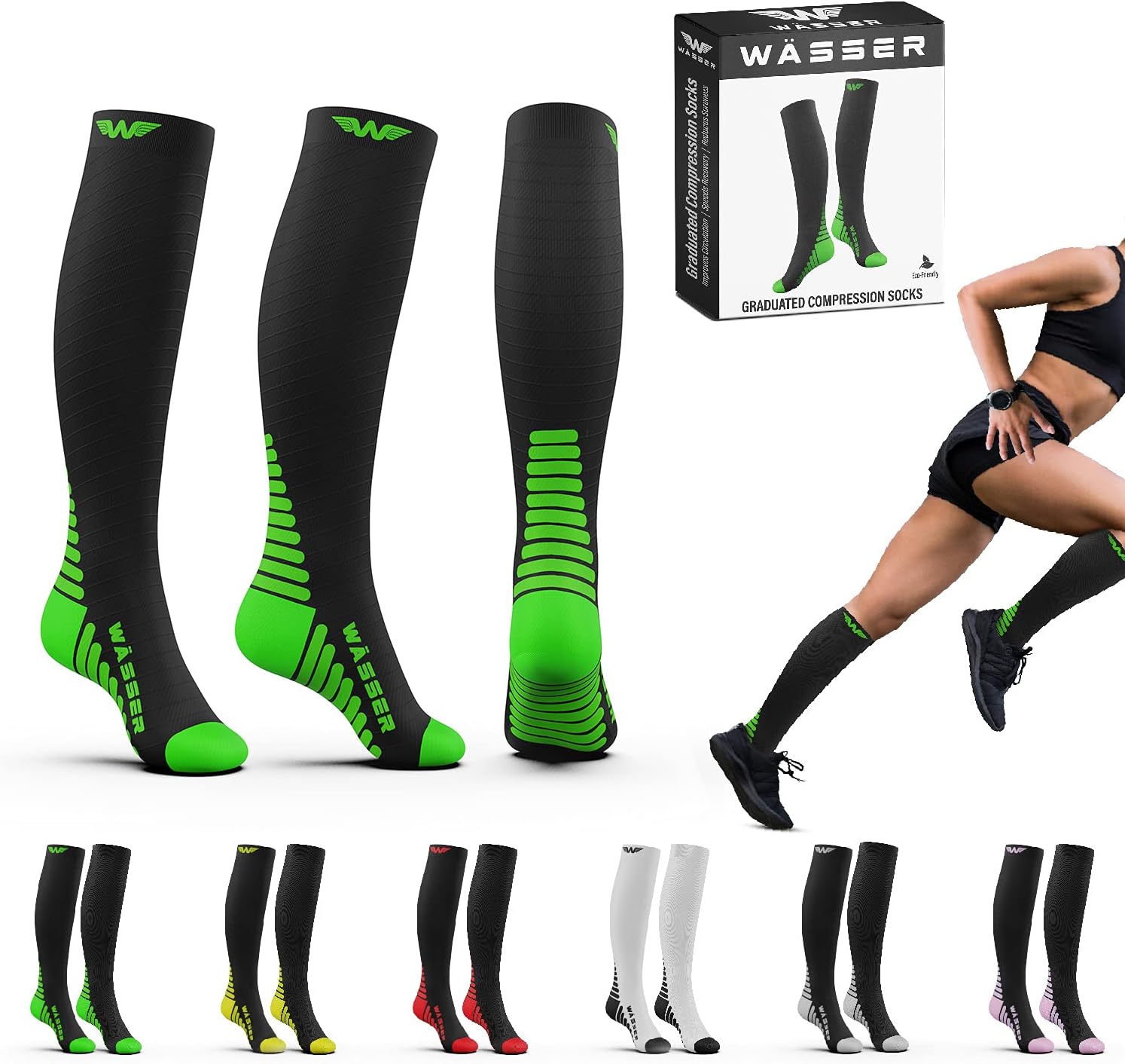 Wasser Gear Compression Socks - Boost Circulation!