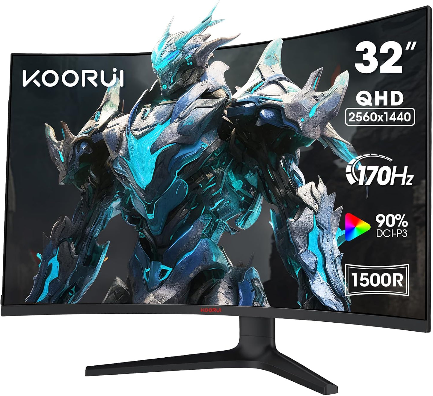 Immerse in Gaming Bliss with KOORUI 32 Curved Monitor