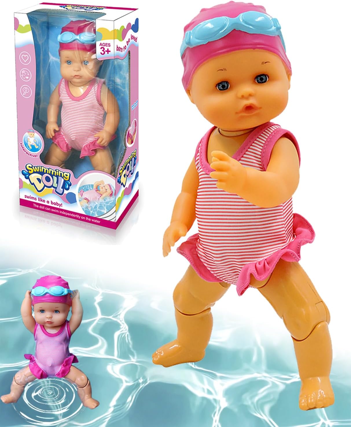 Swimming Baby Doll for Pool with Movable Joints for Kids