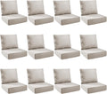 Outdoor Cushion Set for Patio Furniture - 12-Pack 24x24 Inch