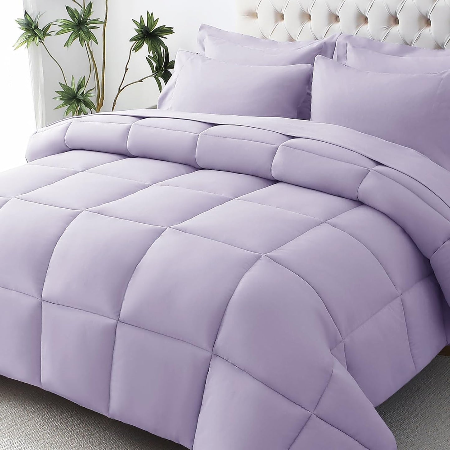 JOLLYVOGUE King Comforter Set - Ultra-Soft Bedding Set 7 Pieces