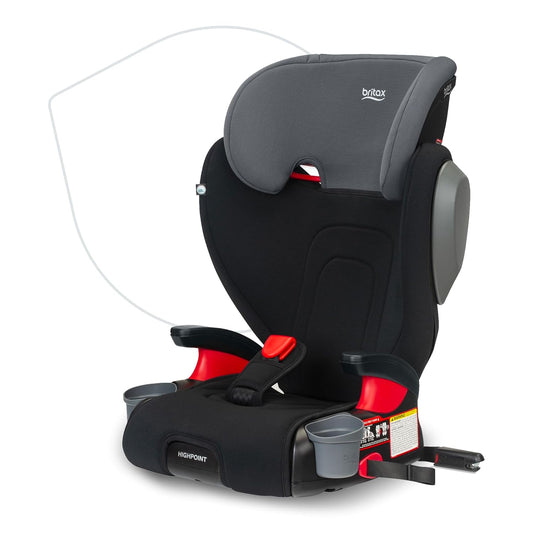 BRITAX Highpoint Backless Booster Seat: SafeWash Black