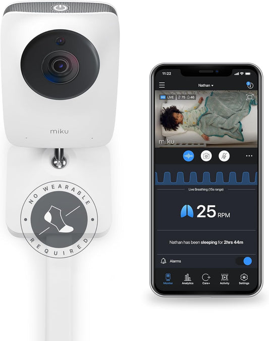 Miku Pro Smart Video Baby Monitor with Advanced Tracking Features