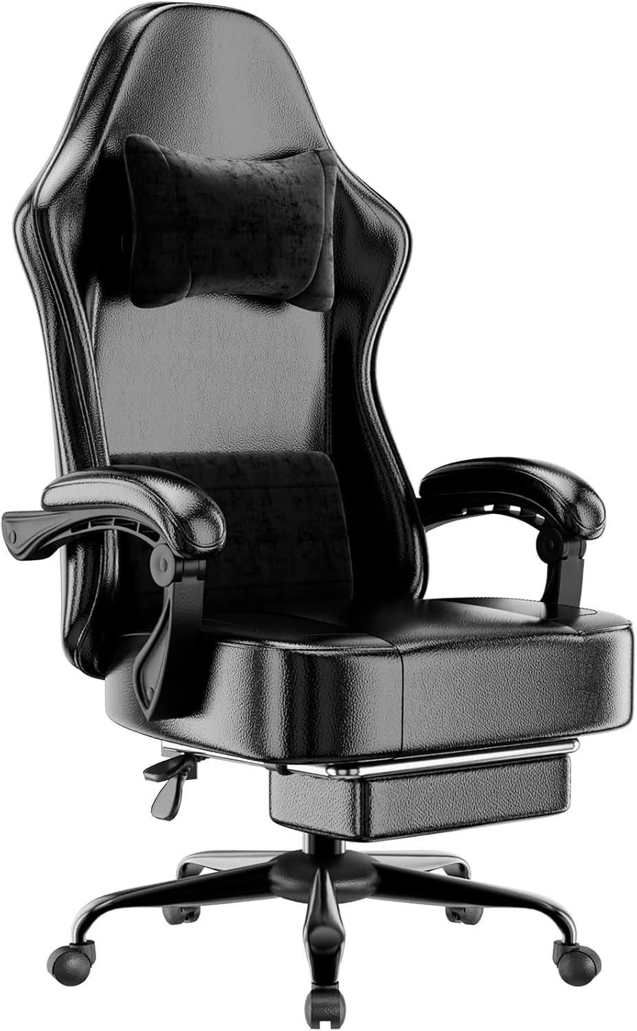 Gaming Chair with Pocket Spring Cushion and Footrest for Comfort