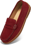 Penny Loafers for Women - Lightweight Suede Slip-On Comfort