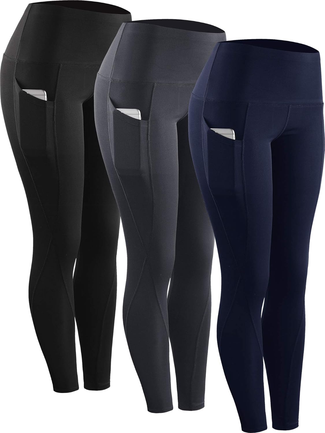 High Waist Running Workout Leggings with Pockets for Yoga