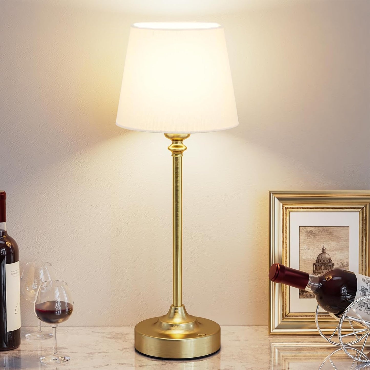 Kakanuo Cordless Rechargeable Table Lamp - Elegant 3000K Dimming