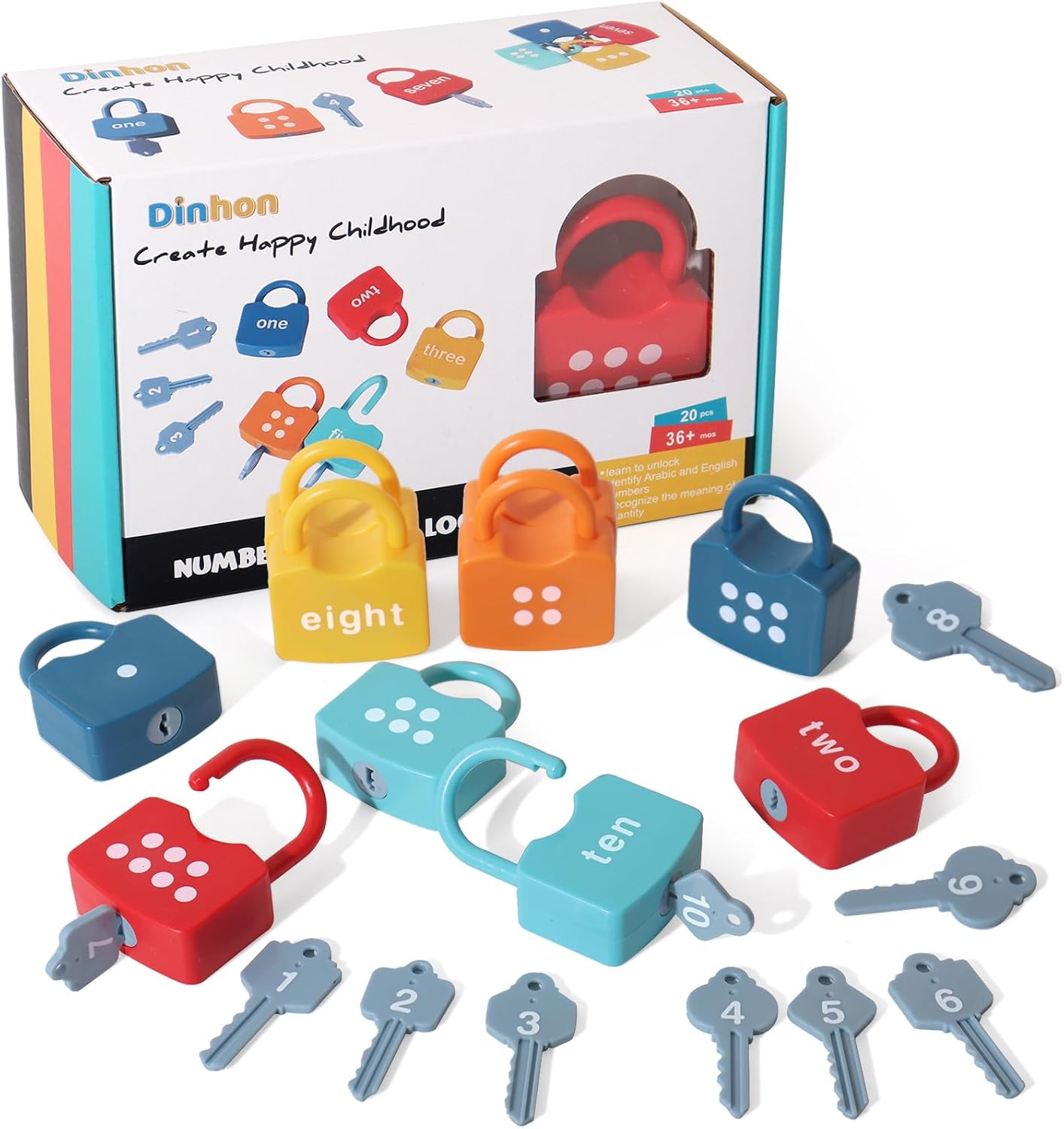Montessori Numbers Matching Locks for Kids 3+ - Educational Fun!