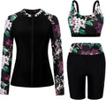 Arolina Womens Rash Guard Long Sleeve Swim Shirt Set - UPF 50 thumb