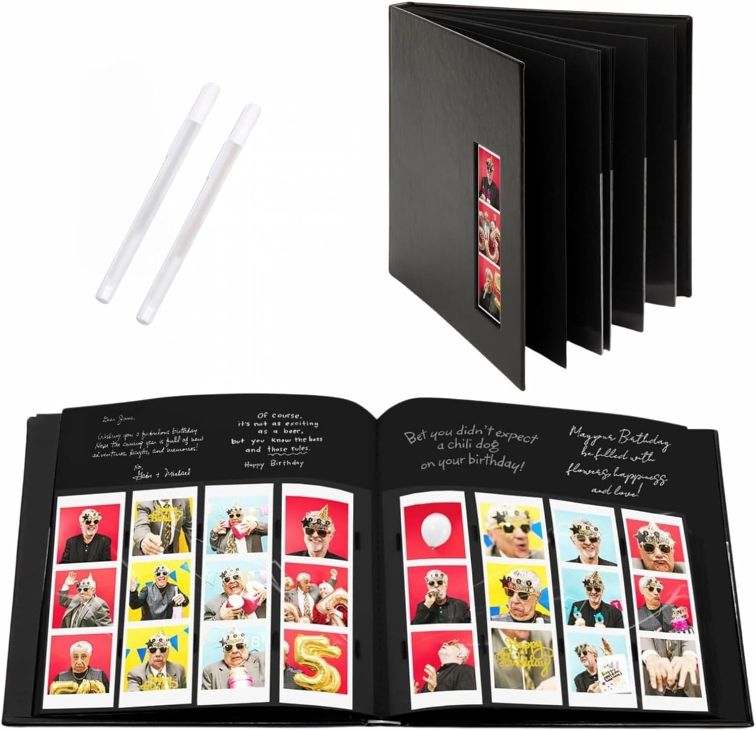 PBF Photo Booth Album with Clear Inserts for Cherished Memories