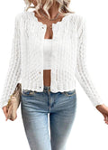 Urchics Knit Cardigan Sweaters for Women Crewneck Cropped - Soft