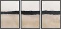 Minimalist Abstract Black Brushstroke Framed Wall Art Set - Chic