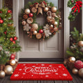 LuxUrux Premium Christmas Door Mat Outdoor - Elegant Coir Holiday Mat