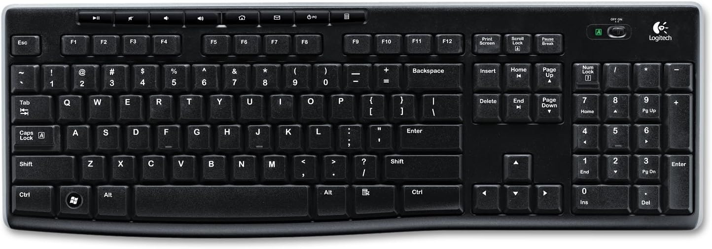 Logitech K270 Wireless Keyboard, Seamless Typing