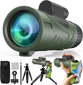 80x100 HD Monocular Telescope for Bird Watching and Hiking