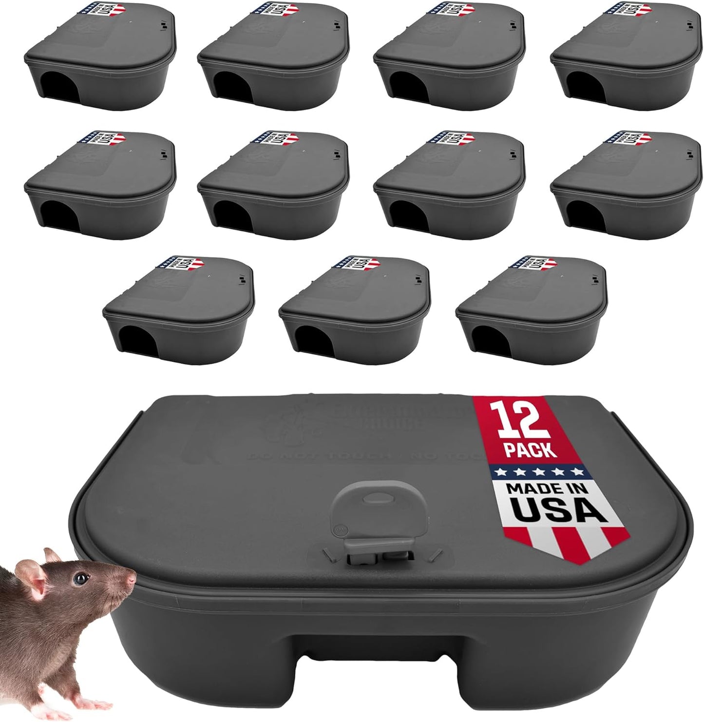Exterminator's Choice Black Mouse Bait Station Kit