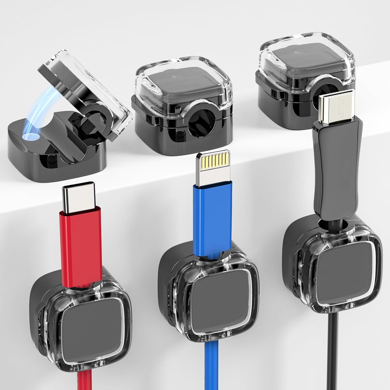 Adjustable Magnetic Cable Clips: Tidy Cords Anywhere! - ROCKBIRDS